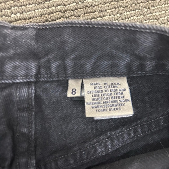 Vintage Calvin Klein Women's Black Denim Shorts Size 8 - Picture 4 of 6